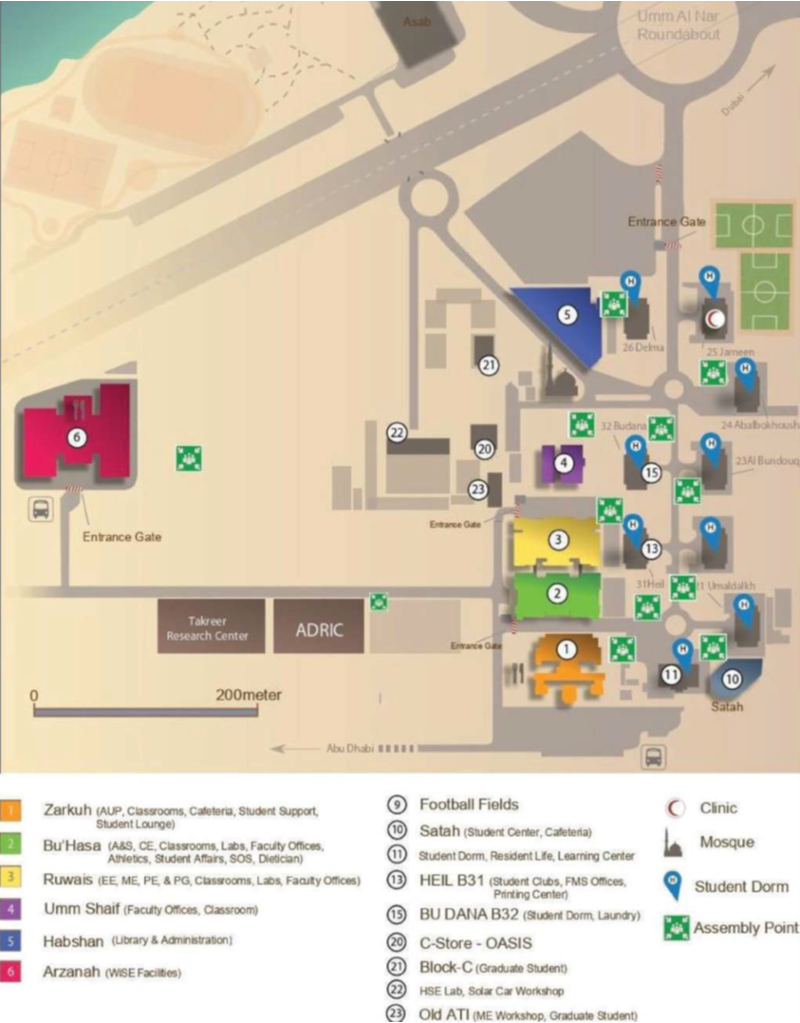 Sas Al Nakhl Campus Map